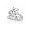 14K White Gold Lab Grown Diamond Engagement Ring & Wedding Band Set