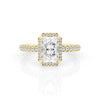 14K Yellow Gold 3-Carat Radiant Cut Lab Grown Diamond Engagement Ring