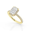 14K Yellow Gold 3-Carat Radiant Cut Lab Grown Diamond Engagement Ring