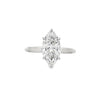 14K White Gold 2-Carat Marquise Lab Grown Diamond Engagement Ring