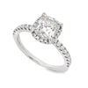 14K White Gold 1.5-Carat Cushion Lab Grown Diamond Halo Engagement Ring