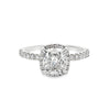 14K White Gold 1.5-Carat Cushion Lab Grown Diamond Halo Engagement Ring