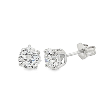 14K Lab Grown 4-Prong Diamond Stud Earrings 1.50ct