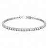 14K White Gold 4-Carat Lab Grown Diamond Tennis Bracelet