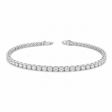 14K White Gold 7-Carat Lab Grown Diamond Tennis Bracelet