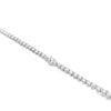 14K White Gold Lab Grown Pear-Accent Tennis Bracelet