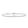 14K White Gold Lab Grown Pear-Accent Tennis Bracelet