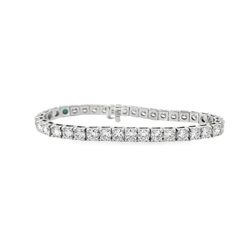 14K White Gold 12-Carat Lab Grown Diamond Tennis Bracelet