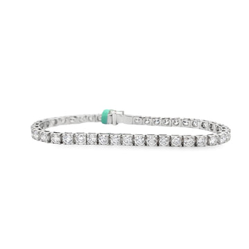 14K White Gold 10-Carat Lab Grown Diamond Tennis Bracelet
