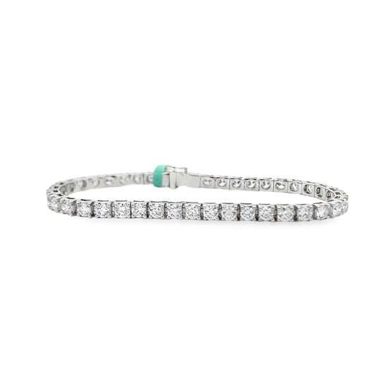 14K White Gold 10-Carat Lab Grown Diamond Tennis Bracelet