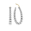 Lagos Sterling Silver Oval Beaded Hoop Earrings