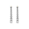 Lagos Sterling Silver Oval Beaded Hoop Earrings