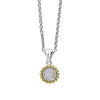 Lagos Two-Tone Caviar Diamond Pendant Necklace