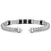 Lagos Two-Tone Five Station Black Ceramic Versa Torque Bracelet
