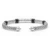 Lagos Two-Tone Diamond Station Black Ceramic Versa Torque Bracelet
