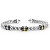 Lagos Two-Tone Three Station Black Ceramic Versa Torque 5mm Bracelet