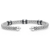 Lagos Two-Tone Three Station Black Ceramic Versa Torque 5mm Bracelet