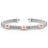 Lagos Two-Tone Three Station Pink Ceramic Versa Torque Bracelet
