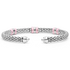 Lagos Two-Tone Three Station Pink Ceramic Versa Torque Bracelet