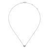 Gabriel & Co. 14K White Gold Pave Diamond Pendant Heart Necklace