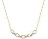 Gabriel & Co. 14K Two-Tone Twisted Rope Oval Link Necklace with Diamond Connectors