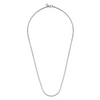 Gabriel & Co. 2.5mm Sterling Silver Men's Solid Box Chain Necklace