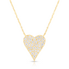 Malka 18K Yellow Gold Flourescent S Diamond Heart Pendant