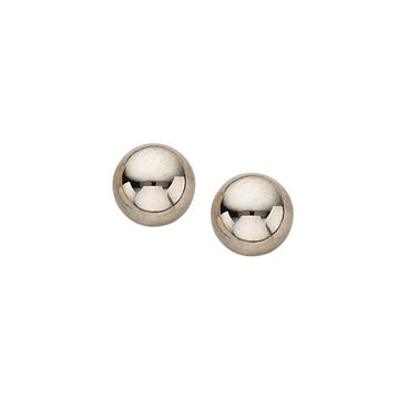 14K White Gold 6mm Studs