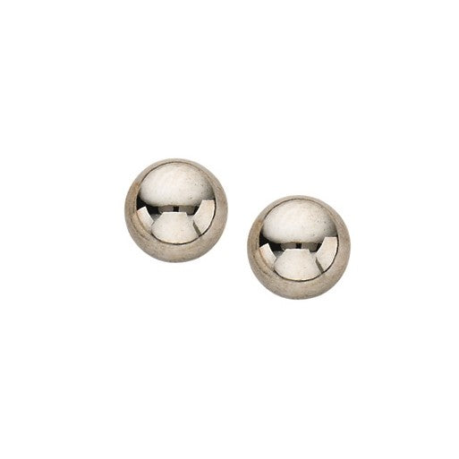 14K White Gold 7mm Studs