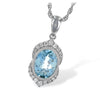 Allison Kaufman 14K White Gold Aquamarine Pendant