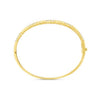 Uneek 18K Yellow Gold Diamond Chevron Bangle