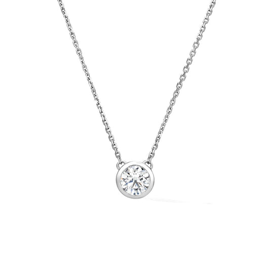 Hearts On Fire 18K White Gold 1/4-Carat Diamond Solitaire Necklace