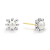 Lagos Sterling Silver Luna Pearl Fleur Studs