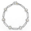 Lagos Sterling Silver Luna Fleur Pearl Link Bracelet