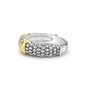 Lagos Sterling Silver & 18K Signature Caviar Pave Band