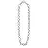 Lagos Sterling Silver & 18K Caviar Lux Single Diamond Link Necklace