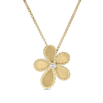 Roberto Coin 18K Yellow Gold Diamond Jasmine Pendant