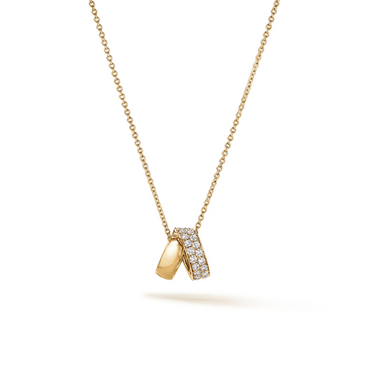 Hearts On Fire 18K Yellow Gold Inside Out Rondel Diamond Pendant