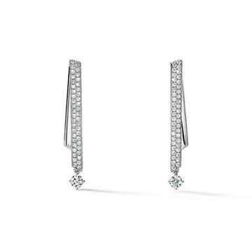 Hearts On Fire 18K White Gold Inside Out Diamond Flip Earrings