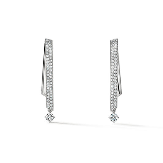 Hearts On Fire 18K White Gold Inside Out Diamond Flip Earrings