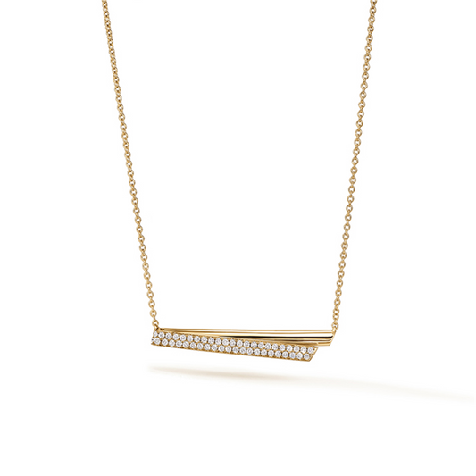 Hearts On Fire 18K Yellow Gold Inside Out Diamond Flip Necklace