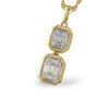 Allison Kaufman 14K Yellow Gold Emerald Shape Diamond Pendant