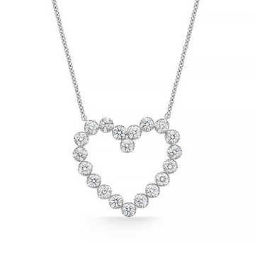 Memoire 18K White Gold Essentials Diamond Heart Necklace