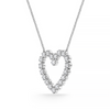 Memoire 18K White Gold Essentials Diamond Heart Necklace