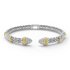 Lagos Two-Tone Caviar Lux Diamond Versa Torque Bracelet