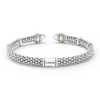 Lagos Two-Tone Caviar Lux Diamond Versa Torque Bracelet