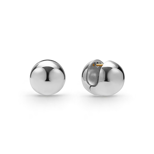 Lagos Sterling Silver Caviar Bubbly Round Huggies