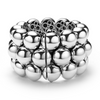 Lagos Sterling Silver Caviar Bubbly Big Three-Row Statement Cuff