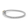 Lagos Sterling Silver & 18K Caviar Lux 4-Ring Diamond Stretch Bracelet