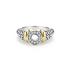 Lagos Sterling Silver & 18K Signature Diamond Circle Caviar Ring